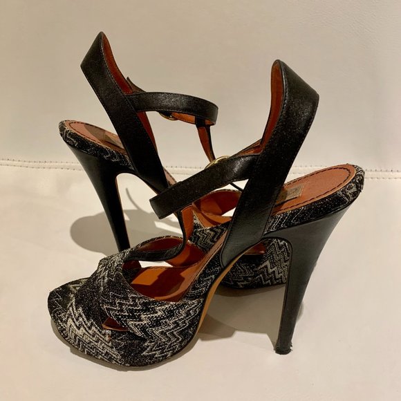 Missoni - Chevron-Pattern High-Heel Sandal - Picture 2 of 2